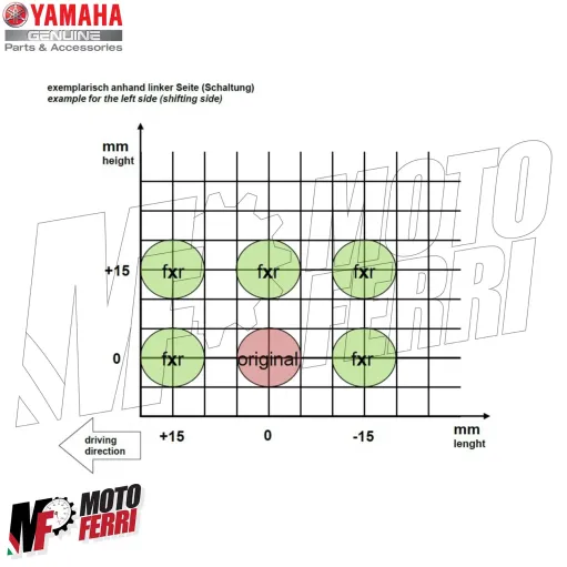 MF6105 Kit Pedane Arretrate Racing Gilles Originale Yamaha MT-07 mod 2018 / 2024