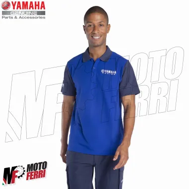 MF6120 Polo Paddock Blu da Uomo Originale Yamaha Racing