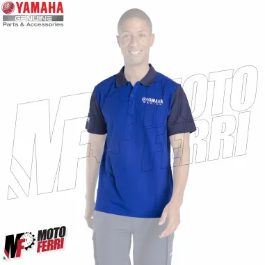 MF6120 Polo Paddock Blu da Uomo Originale Yamaha Racing
