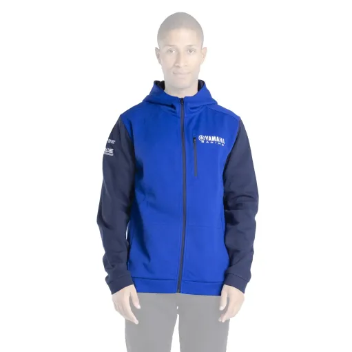 MF6121 Felpa con Zip e Cappuccio Paddock Blu da Uomo Originale Yamaha Racing