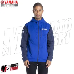 MF6121 Felpa con Zip e Cappuccio Paddock Blu da Uomo Originale Yamaha Racing 2