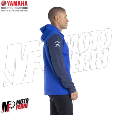 MF6121 Felpa con Zip e Cappuccio Paddock Blu da Uomo Originale Yamaha Racing