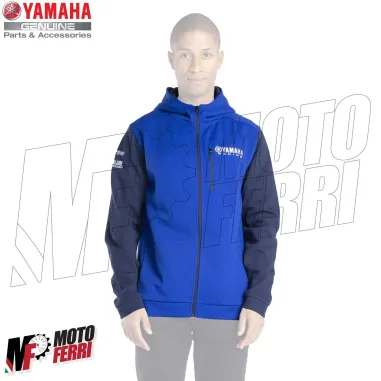 MF6121 Felpa con Zip e Cappuccio Paddock Blu da Uomo Originale Yamaha Racing