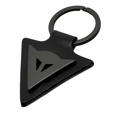 MF6132 - Portachiavi Dainese Keyring Originale in Pelle Nera e Acciaio