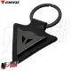 MF6132 - Portachiavi Dainese Keyring Originale in Pelle Nera e Acciaio