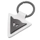 MF613X Portachiavi Dainese Keyring Originale in Pelle Bianca e Acciaio