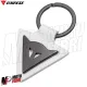 MF613X Portachiavi Dainese Keyring Originale in Pelle Bianca e Acciaio
