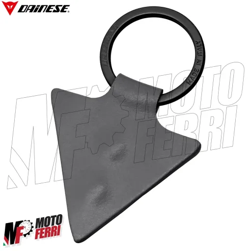 MF6136 - Portachiavi Dainese Keyring Originale in Pelle Grigia e Acciaio