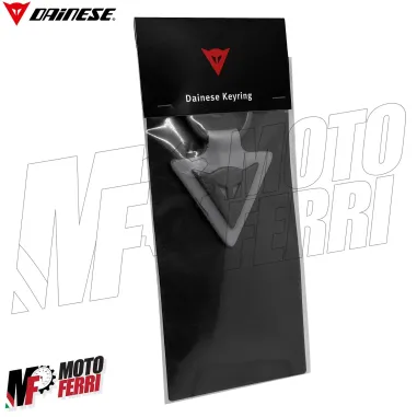 MF6136 - Portachiavi Dainese Keyring Originale in Pelle Grigia e Acciaio