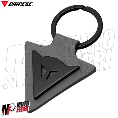 MF6136 - Portachiavi Dainese Keyring Originale in Pelle Grigia e Acciaio