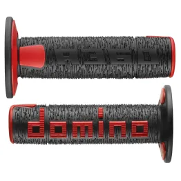 MF3871 Manopole Domino A360 Rosso / Nero Universali Cross Honda Gasgas KTM