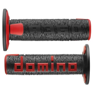 MF3871 Manopole Domino A360 Rosso / Nero Universali Cross Honda Gasgas KTM
