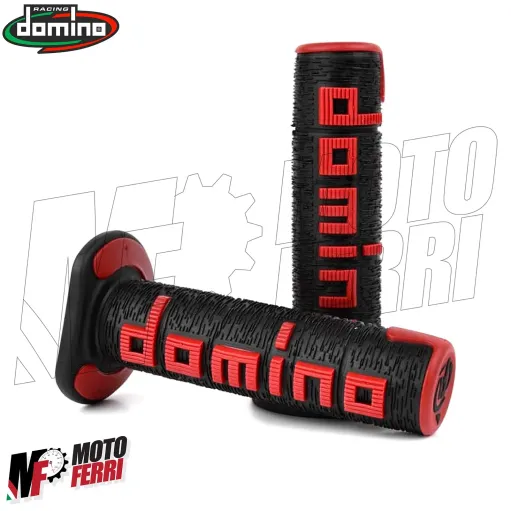 MF3871 Manopole Domino A360 Rosso / Nero Universali Cross Honda Gasgas KTM