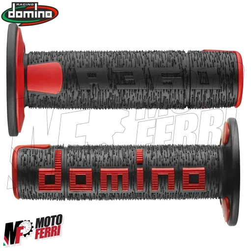 MF3871 Manopole Domino A360 Rosso / Nero Universali Cross Honda Gasgas KTM