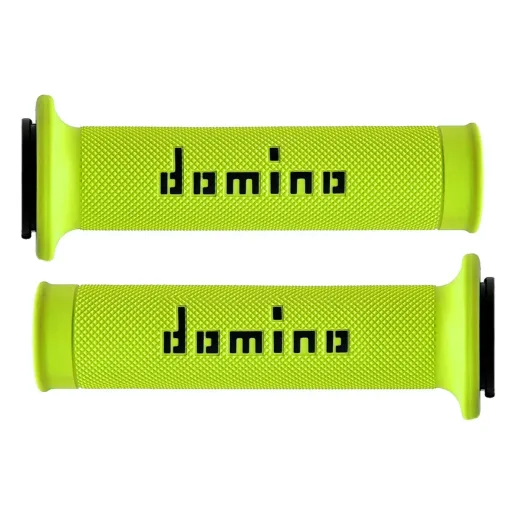 MF2830 Manopole Domino Strada Giallo Fluo / Nero Universale Honda KTM Yamaha