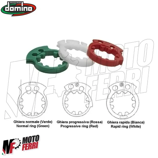 MF4219 Comando Gas Rapido Domino Racing XM2 Oro 3 Ghiere 2 Fili Univesale Moto