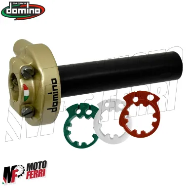 MF4219 Comando Gas Rapido Domino Racing XM2 Oro 3 Ghiere 2 Fili Univesale Moto