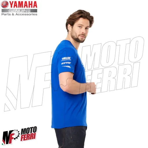 MF6149 Maglia T-Shirt Paddock Blu Essential Uomo Originale Yamaha Racing