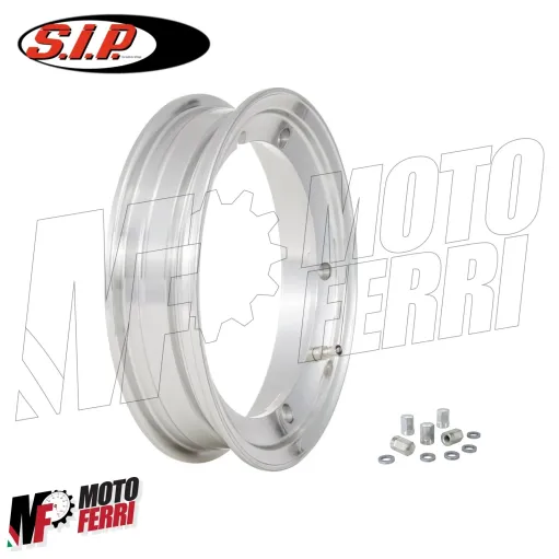 MF0625 Cerchio tubeless Sip alluminio lucido 2.10-10" Vespa 50 125 Et3 Px 150