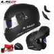 MF6159 Casco Modulare LS2 Strobe II FF908 Nero Opaco Omologazione 22.06