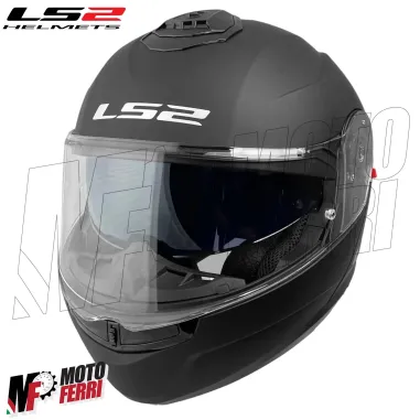 MF6159 Casco Modulare LS2 Strobe II FF908 Nero Opaco Omologazione 22.06