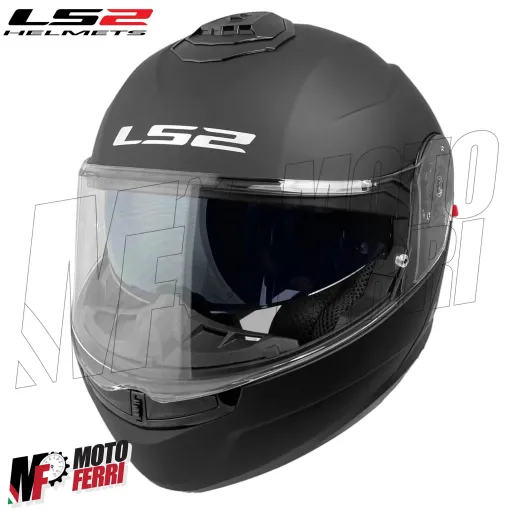 MF6159 Casco Modulare LS2 Strobe II FF908 Nero Opaco Omologazione 22.06