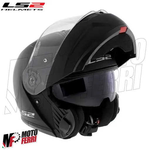 MF6159 Casco Modulare LS2 Strobe II FF908 Nero Opaco Omologazione 22.06