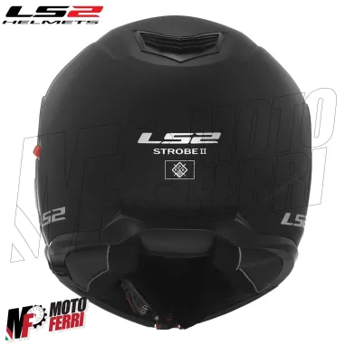 MF6159 Casco Modulare LS2 Strobe II FF908 Nero Opaco Omologazione 22.06