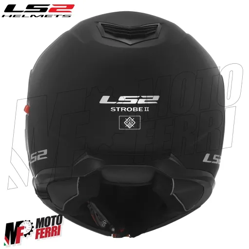 MF6159 Casco Modulare LS2 Strobe II FF908 Nero Opaco Omologazione 22.06