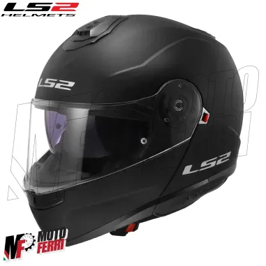 MF6159 Casco Modulare LS2 Strobe II FF908 Nero Opaco Omologazione 22.06