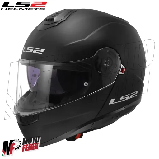 MF6159 Casco Modulare LS2 Strobe II FF908 Nero Opaco Omologazione 22.06