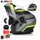 MF6160 - Casco Modulare LS2 Strobe II Monza Nero Grigio Verde Opaco FF908