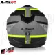 MF6160 - Casco Modulare LS2 Strobe II Monza Nero Grigio Verde Opaco FF908