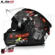 MF6166 Casco Integrale LS2 Stream II Angry Monkey Nero Rosso Opaco FF808