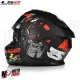 MF6166 Casco Integrale LS2 Stream II Angry Monkey Nero Rosso Opaco FF808