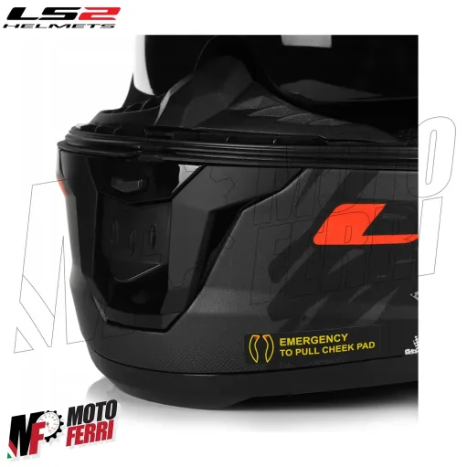 MF6166 Casco Integrale LS2 Stream II Angry Monkey Nero Rosso Opaco FF808
