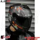 MF6166 Casco Integrale LS2 Stream II Angry Monkey Nero Rosso Opaco FF808