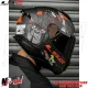 MF6166 Casco Integrale LS2 Stream II Angry Monkey Nero Rosso Opaco FF808