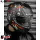 MF6166 Casco Integrale LS2 Stream II Angry Monkey Nero Rosso Opaco FF808