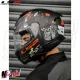 MF6166 Casco Integrale LS2 Stream II Angry Monkey Nero Rosso Opaco FF808