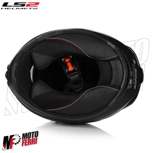 MF6167 Casco Integrale LS2 Stream II Solid Matt Black Rosso Opaco FF808