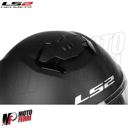 MF6167 Casco Integrale LS2 Stream II Solid Matt Black Rosso Opaco FF808
