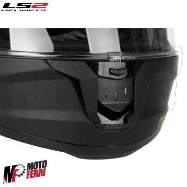 MF6167 Casco Integrale LS2 Stream II Solid Matt Black Rosso Opaco FF808