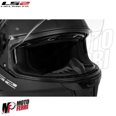 MF6167 Casco Integrale LS2 Stream II Solid Matt Black Rosso Opaco FF808