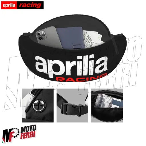 MF6170 Borsello Marsupio Moto Aprilia Racing per Chiavi Telefono Portafoglio