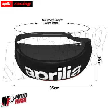 MF6170 Borsello Marsupio Moto Aprilia Racing per Chiavi Telefono Portafoglio