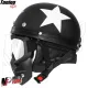 MF6024 Maschera Mask Nero con Elastico Universale Casco Jet Custom Occhiali