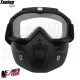MF6024 Maschera Mask Nero con Elastico Universale Casco Jet Custom Occhiali
