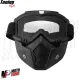 MF6024 Maschera Mask Nero con Elastico Universale Casco Jet Custom Occhiali