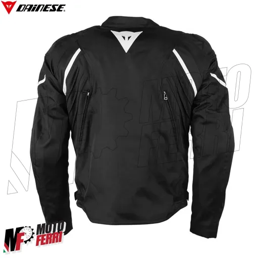 MF6172 Giacca Moto Dainese Avro D2 Tex Jacket Bianco/Nero Cordura con Protezioni